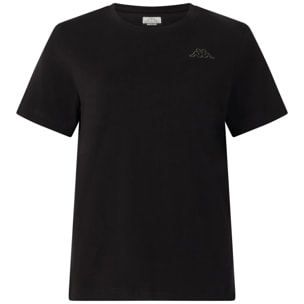 Kappa - T-Shirts & Top Donna Nero - Logo Sylvie