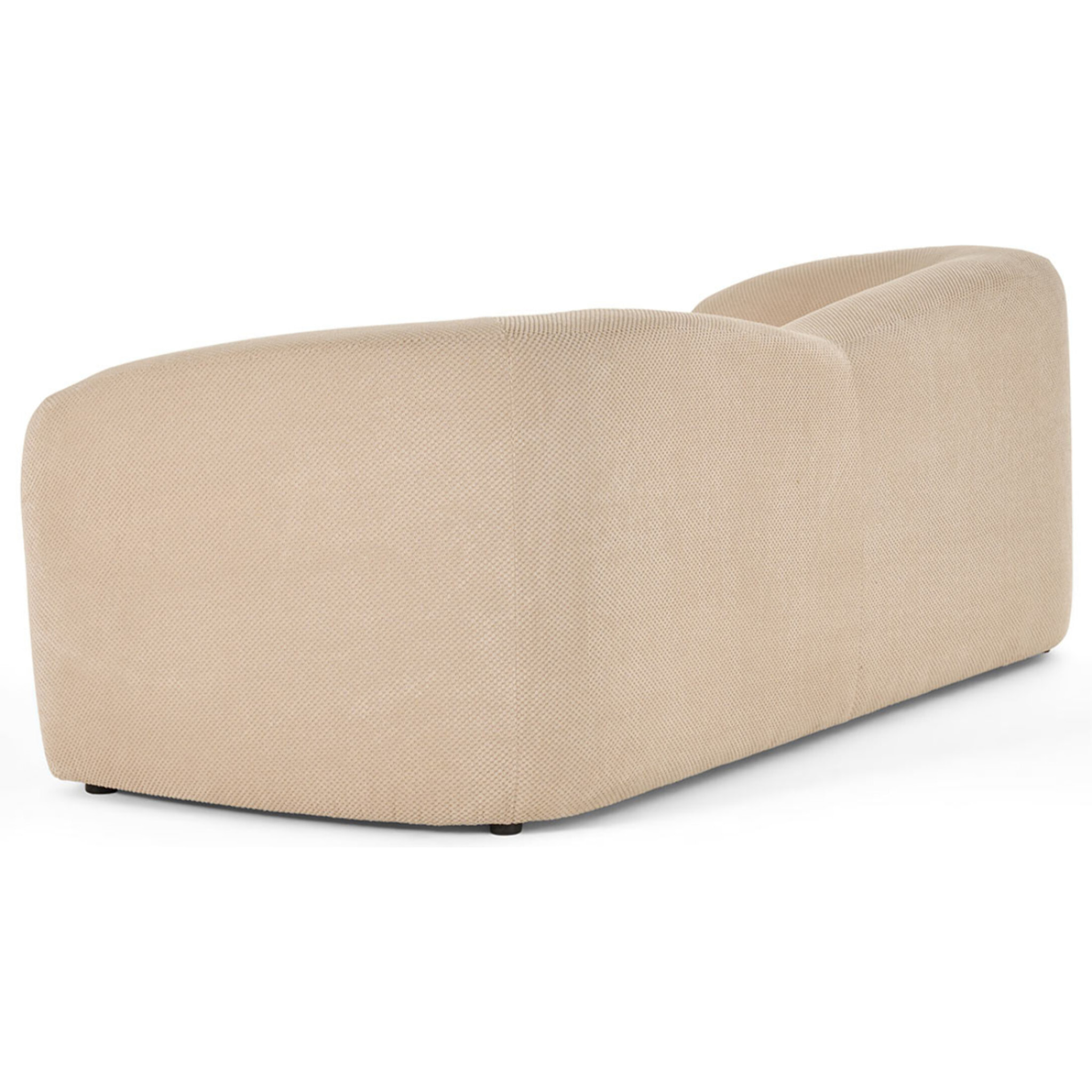 Charles - canapé droit 3 places en velours texturé - Beige