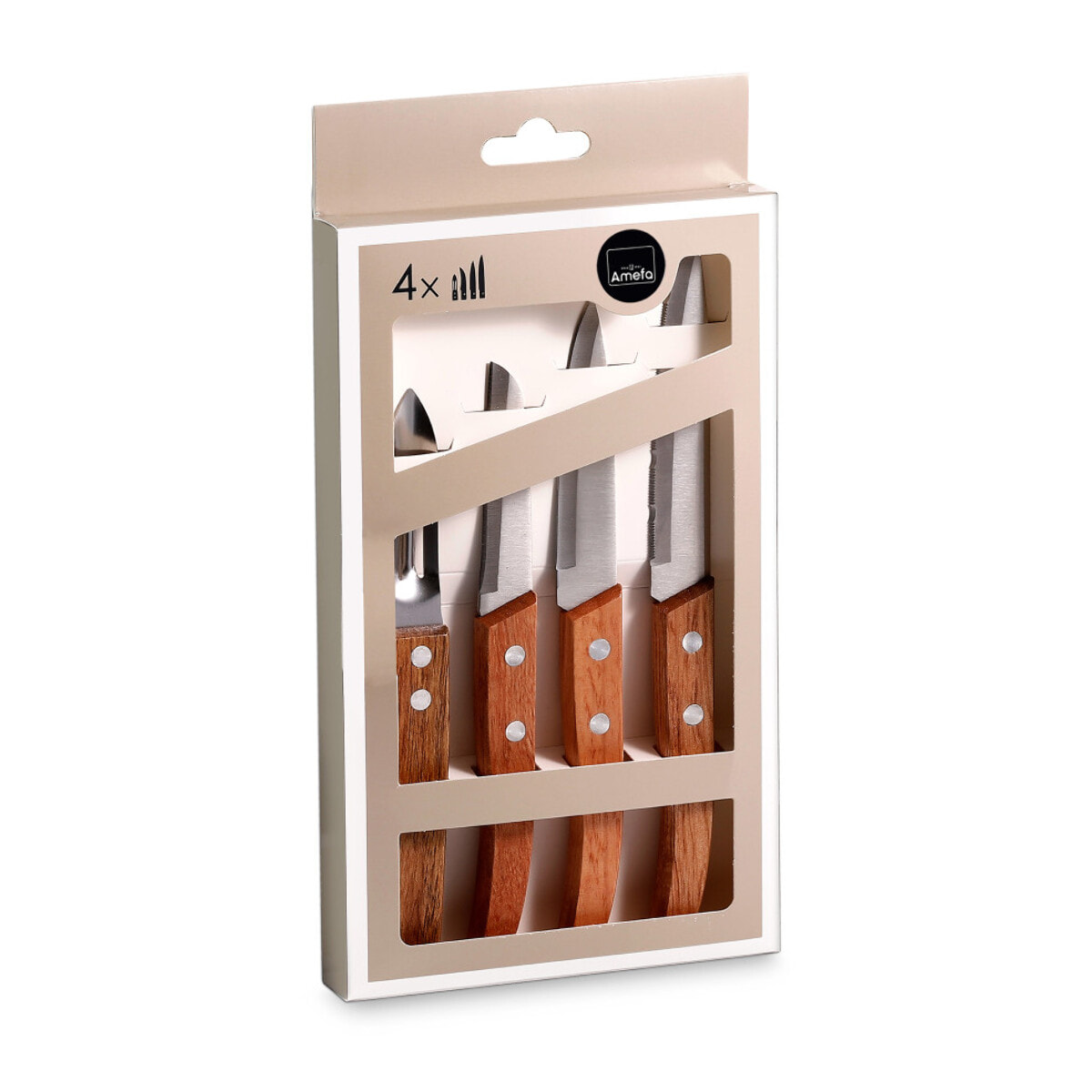 Essence - Set di 4 coltelli Essentiel "Legno naturale"