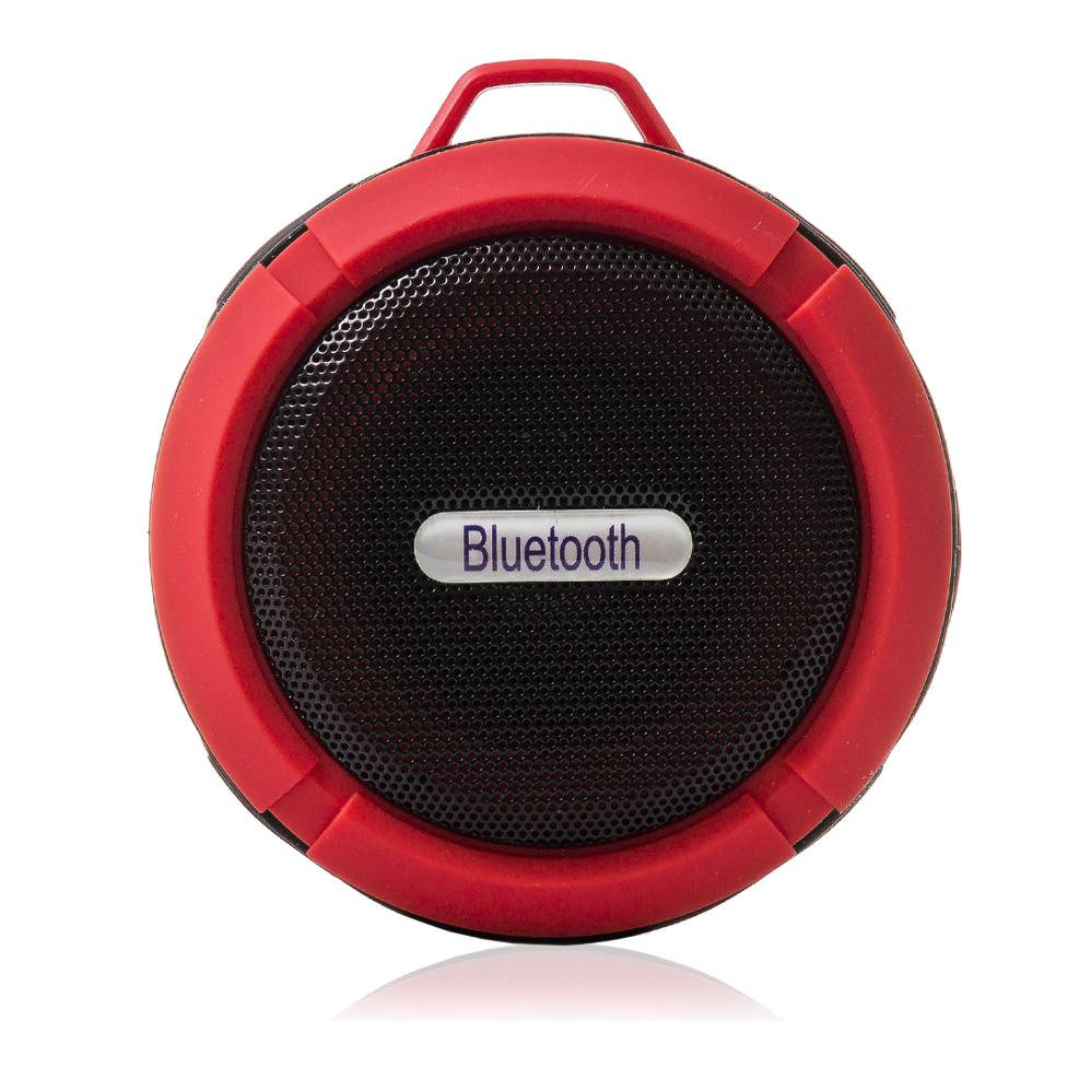 Altavoz bluetooth circular resistente al agua con ventosa C6