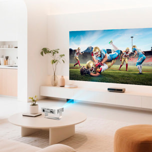 Proiettore LCD X3 supporto 4K UHD, WiFi 6, duplicazione dello schermo per iOS e Android. 30 a 100 pollici, 150 lm. Con telecomando.