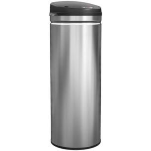 Poubelle automatique 50L capteur de mouvement acier inox brossé