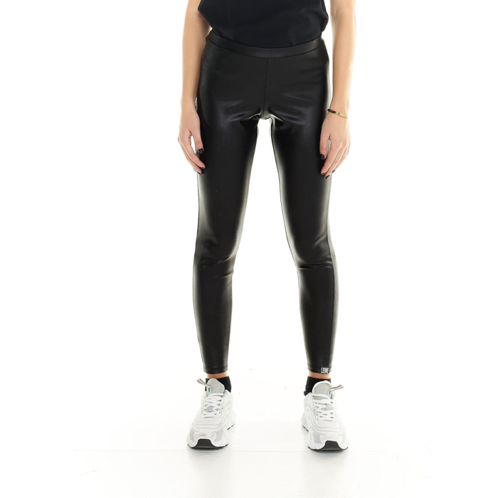 Leggings da donna in ecopelle con etichetta Leone 1947 Glam Winter