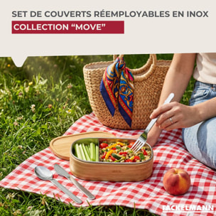 Boîte de 3 couverts réemployables Fackelmann Move
