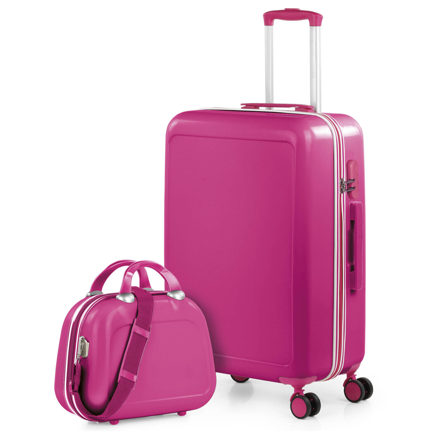 Juego De Maletas Pc Itaca Stickers Fucsia