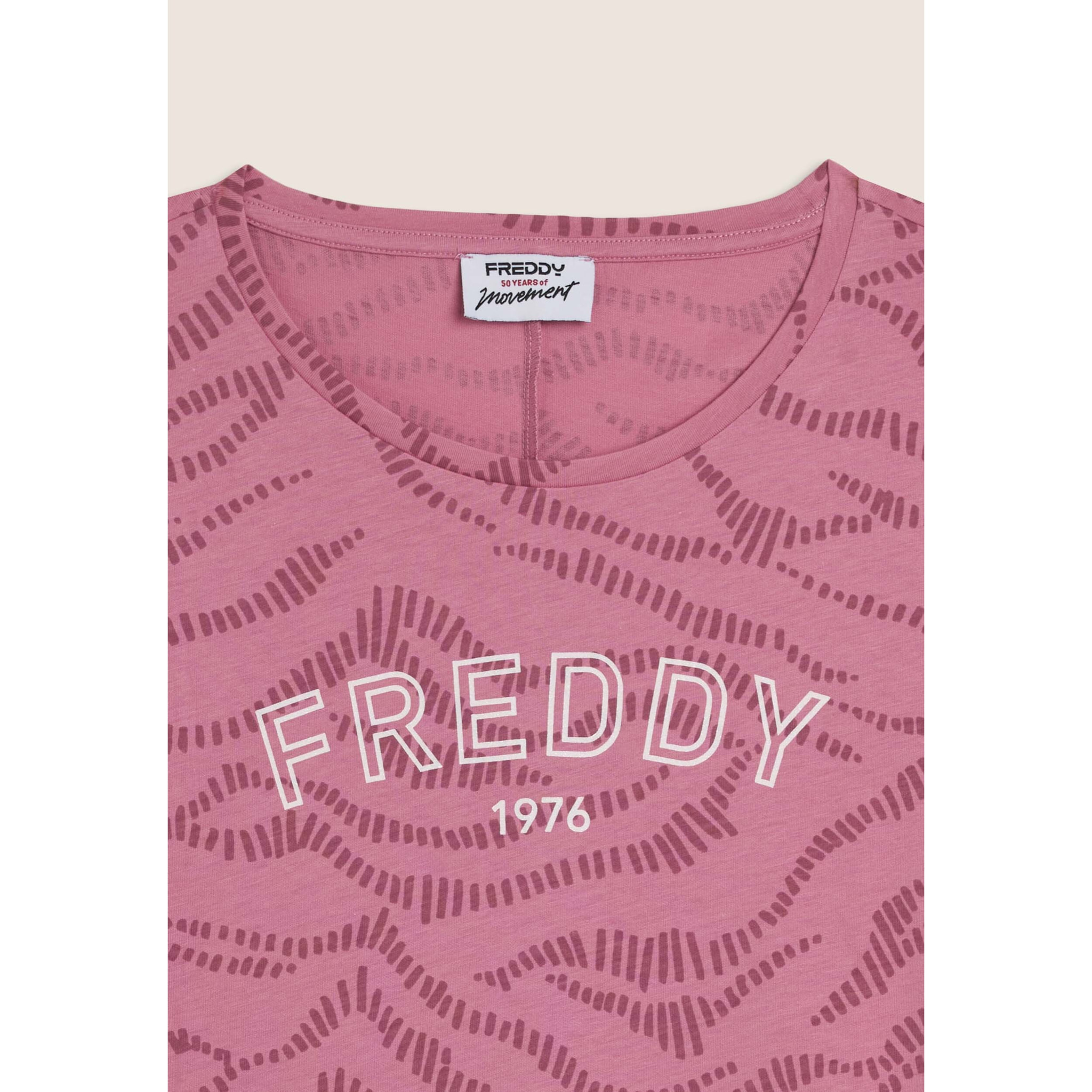 T-shirt Stampata con Logo FREDDY 1976