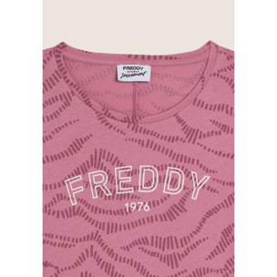 T-shirt Stampata con Logo FREDDY 1976