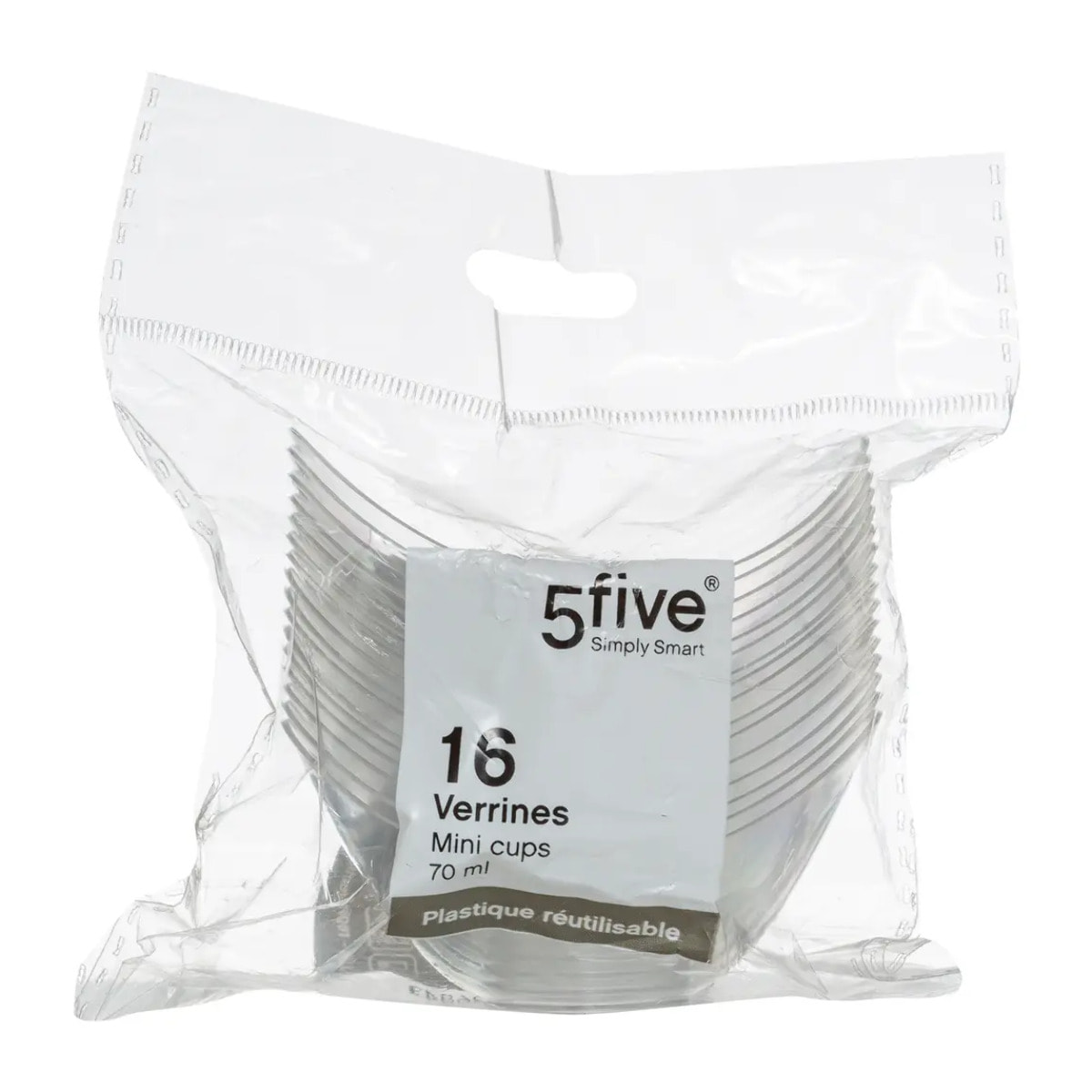 16 verrines évasées plastique