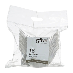 16 verrines évasées plastique
