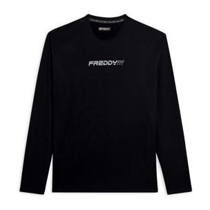 T-shirt slim manica lunga con fit tecnico