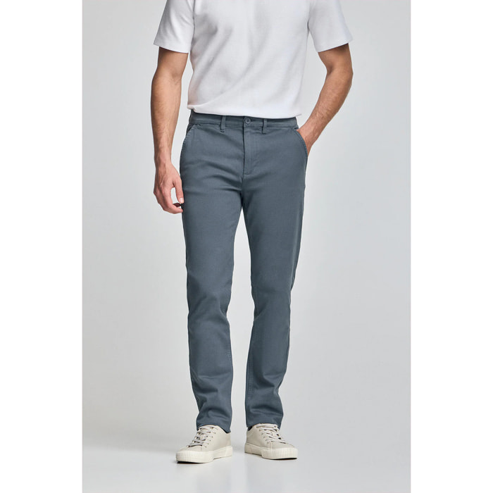 Pantaloni chino slim Moore blu denim