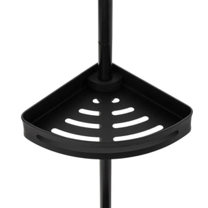 Étagère de douche télescopique rectangle noir "Blackalu"