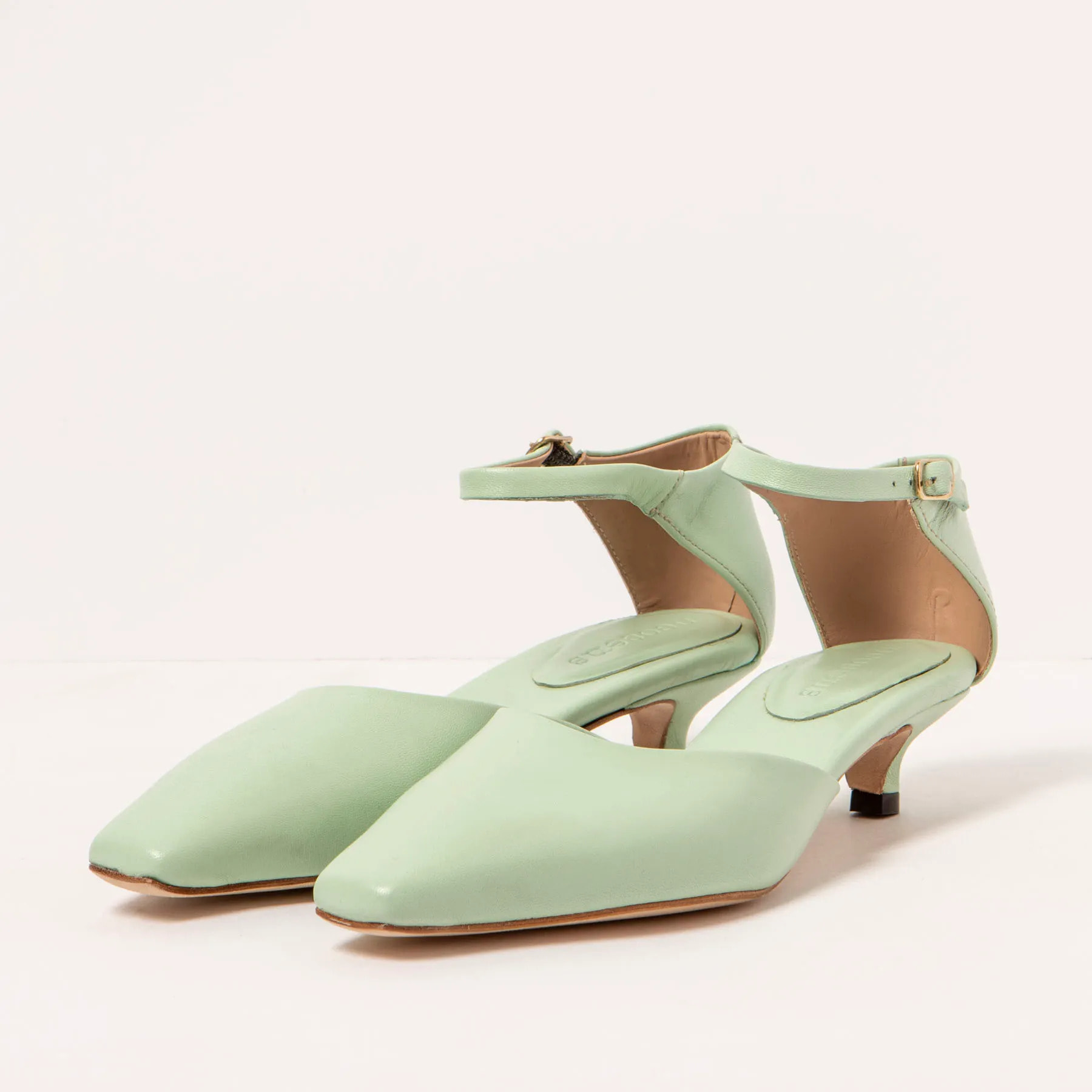 Sandalias con tacón S3025 NAPPA PASTEL GREEN/ ALEDO color Pastel green
