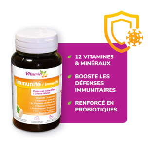 VITAMIN'22 - Immunité - Vitamines, Minéraux, Échinacée et Propolis - Renforce les défenses immunitaires et réduit la fatigue - Cure de 30 jours