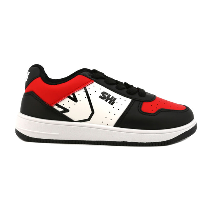 Zapatillas Sneaker para Niño- Shone 002-001 Black/Red