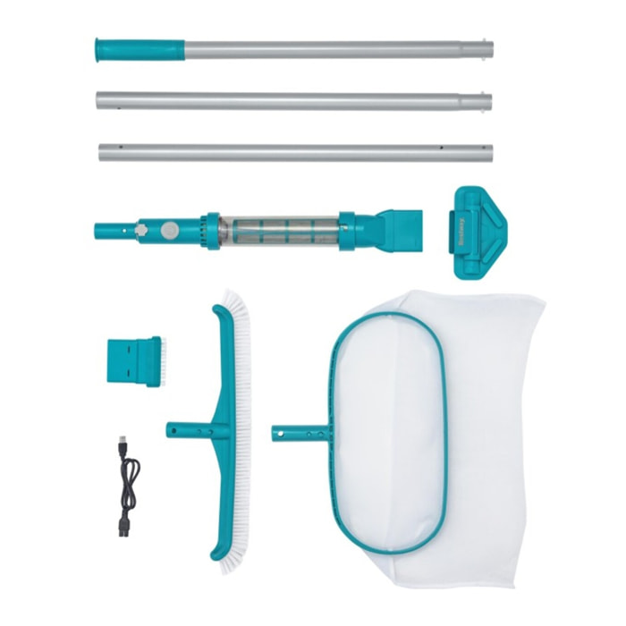 Bestway Kit entretien piscine avec aspirateur et épuisette AquaSurge