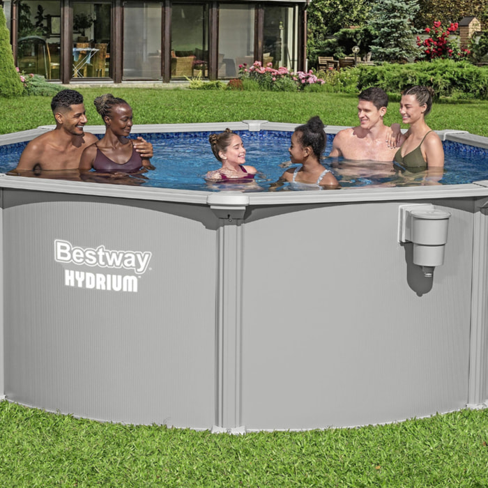 Bestway Piscine acier ronde Bestway Hydrium 366 x 122 cm gris clair