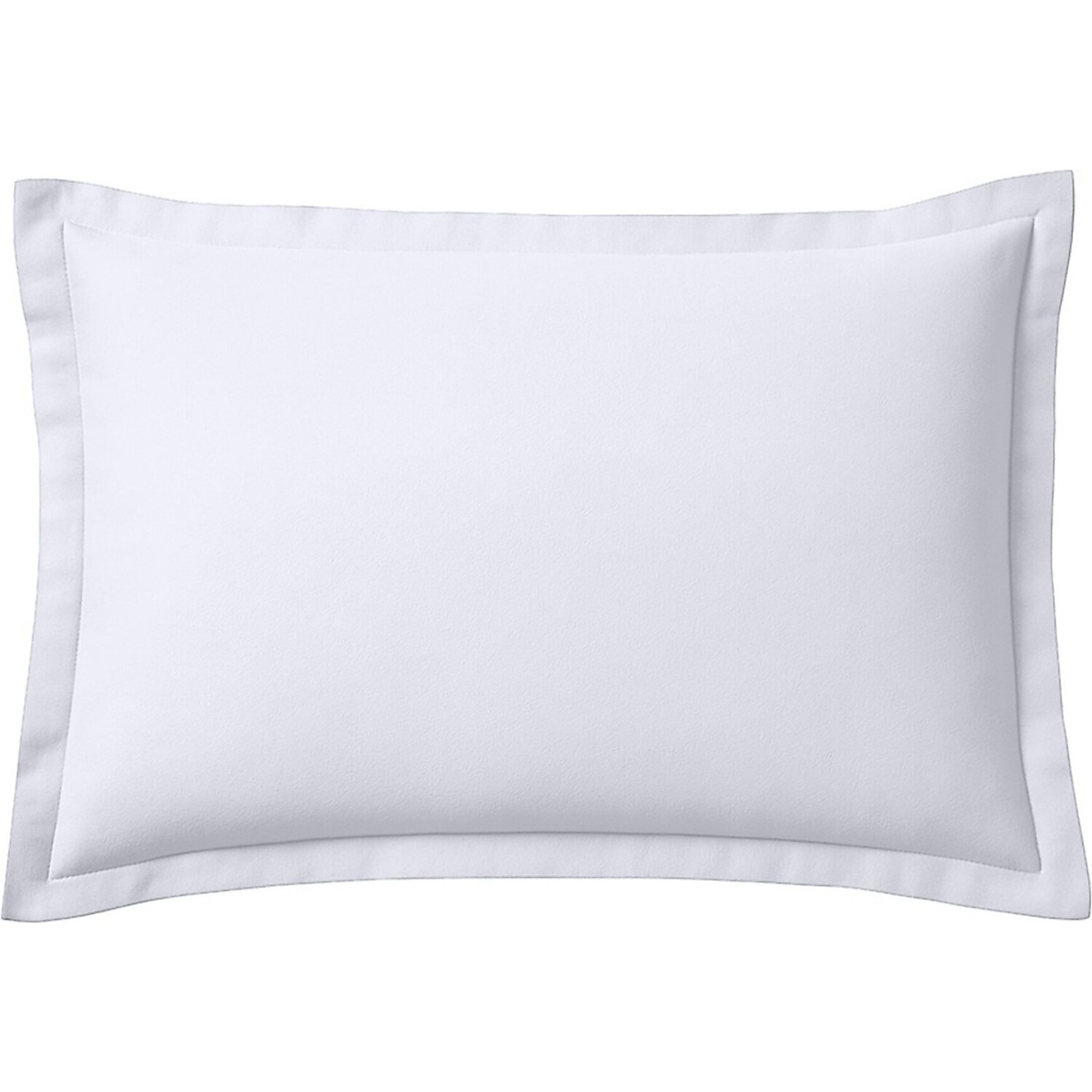 Taie d'oreiller 100% flanelle coton unie -blanc