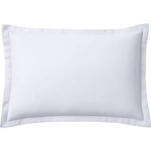 Taie d'oreiller 100% flanelle coton unie -blanc