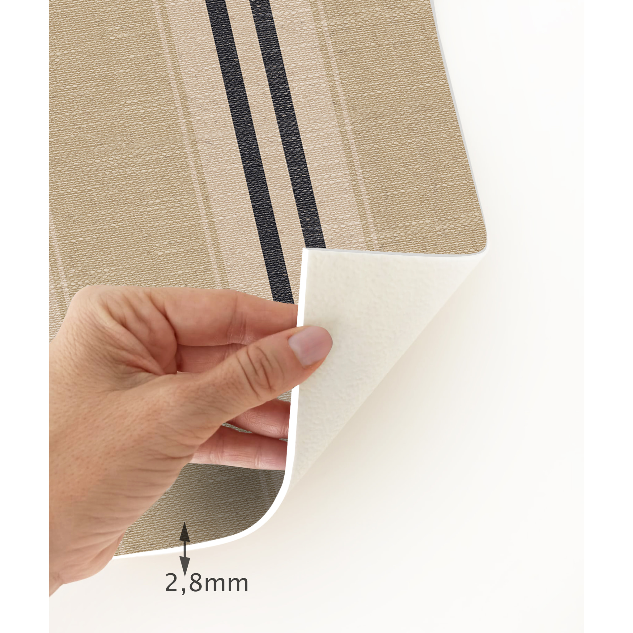 Alfombra de vinilo CERAMIKO, Camilo, imitación textura textil 80x300 cm