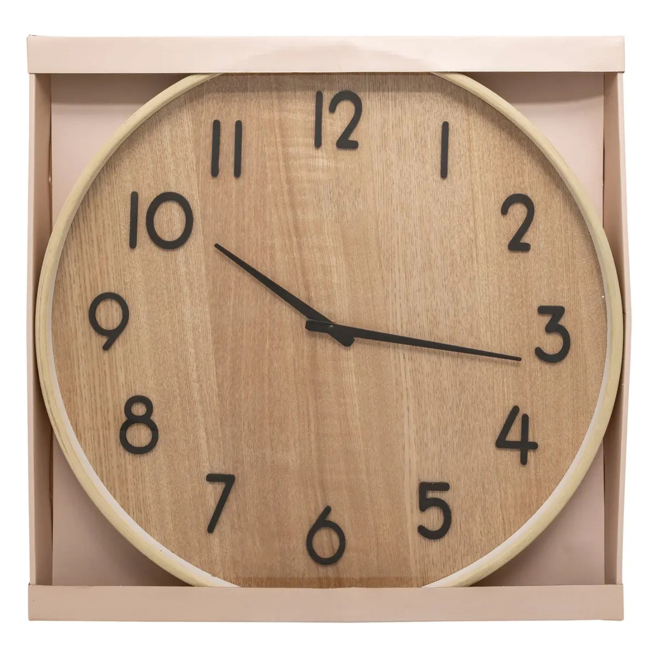 Horloge Ivana bois clair D55cm