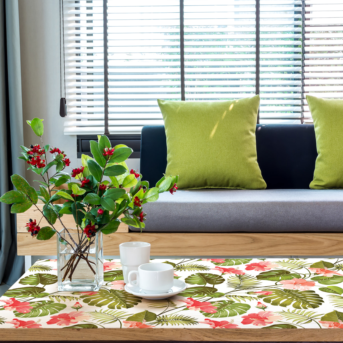 Sticker meuble tropical dewario 60 x 90 cm