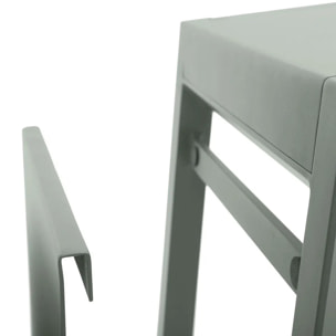 Table d''appoint de jardin carrée "Allure" vert laurier 55x45x55cm