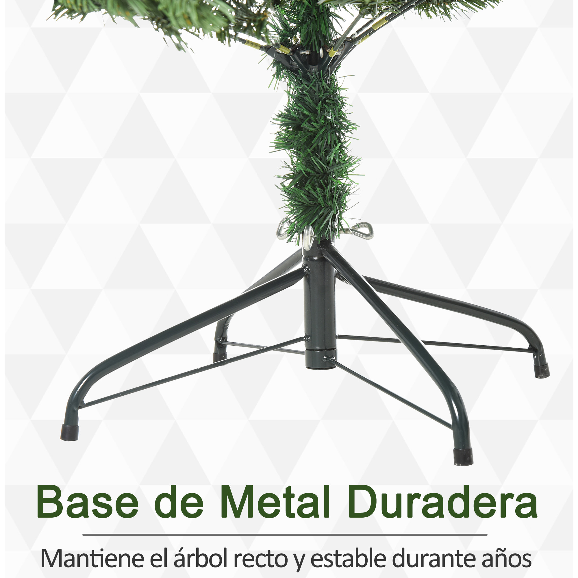 árbol Artificial de Navidad con Base Plegable 75x150 cm Verde