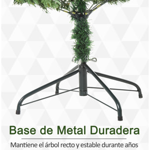 árbol Artificial de Navidad con Base Plegable 75x150 cm Verde