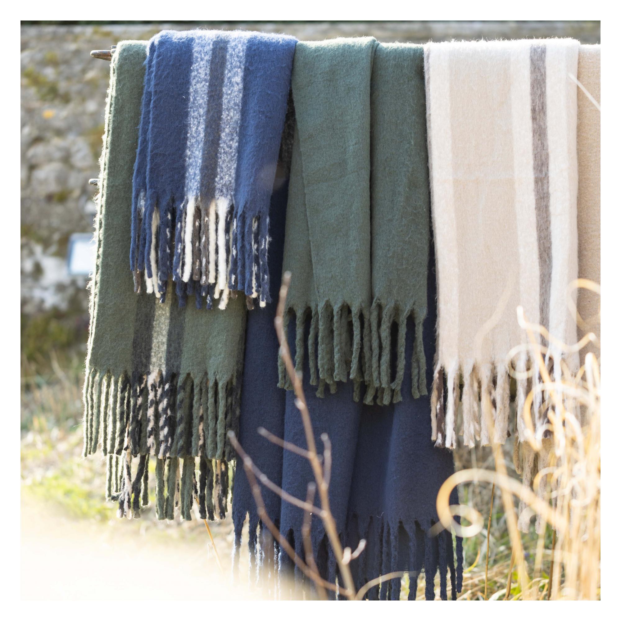 Plaid recyclé Isabel rayé