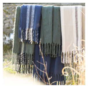 Plaid recyclé Isabel rayé