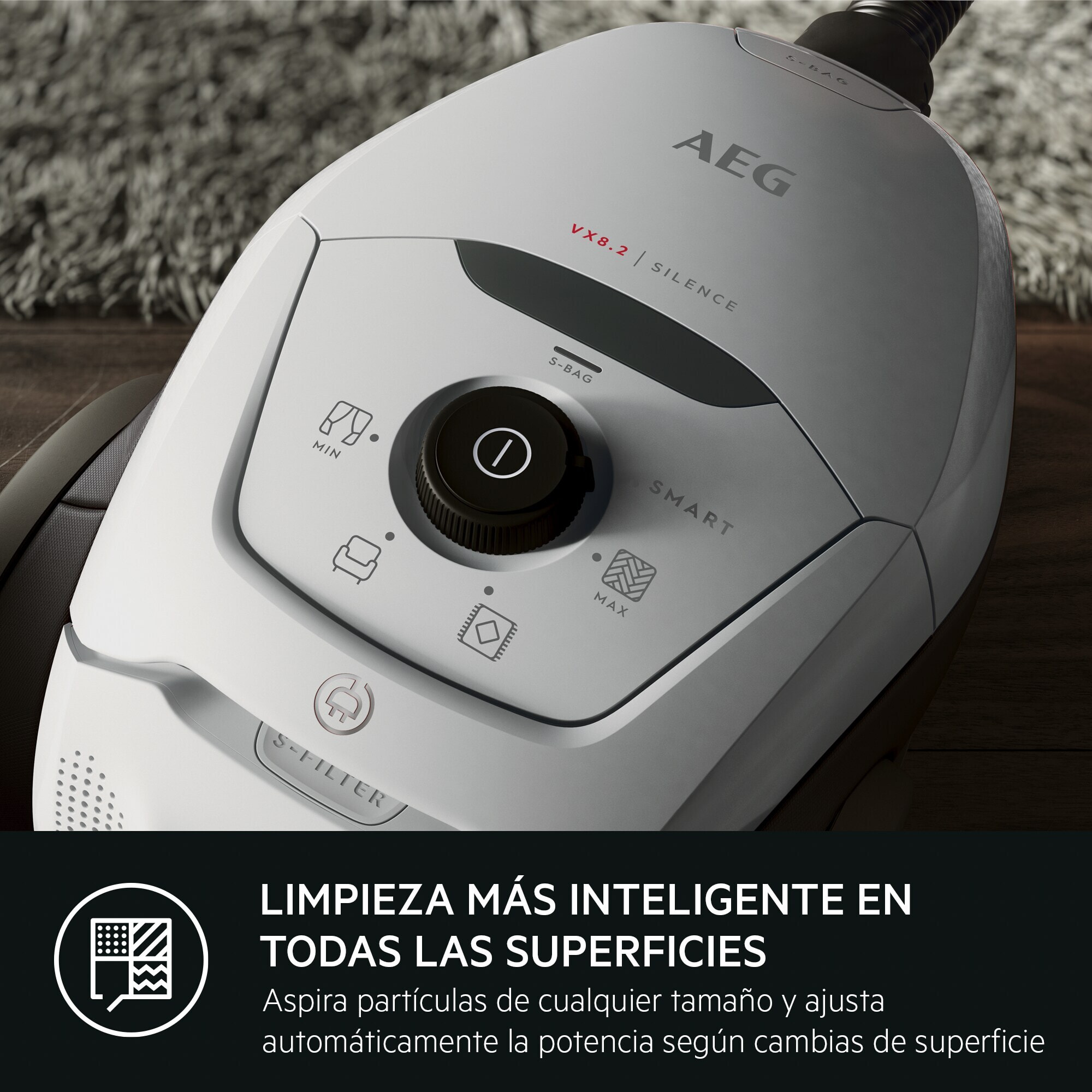 AEG Aspiradora con bolsa VX8 de 600 W y 57 dB(A) VX82-1-2MG