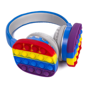 Cascos auriculares AH806 Bubble Pop It. Bluetooth 5.2, radio FM, lector de tarjetas Micro SD.