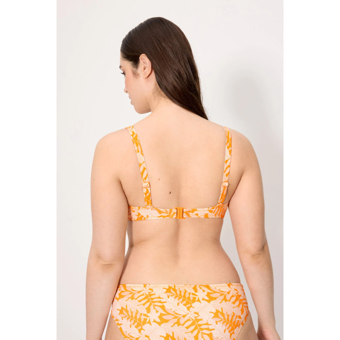 Top bikini contenitivo Giallo