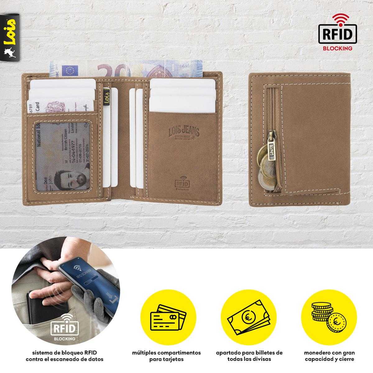 Cartera Lois Debauch Marron