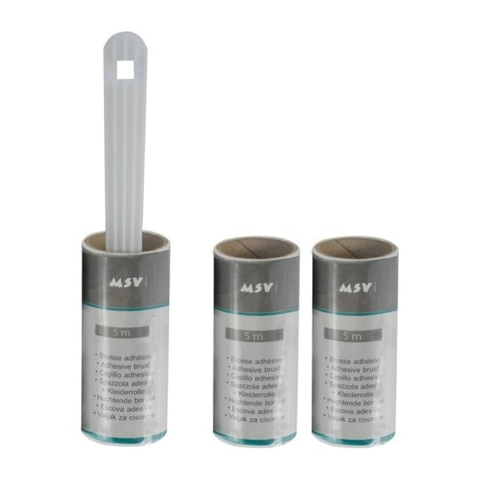 MSV Brosse rouleau adhesive à  vètement+ 2 Rechanges 5M