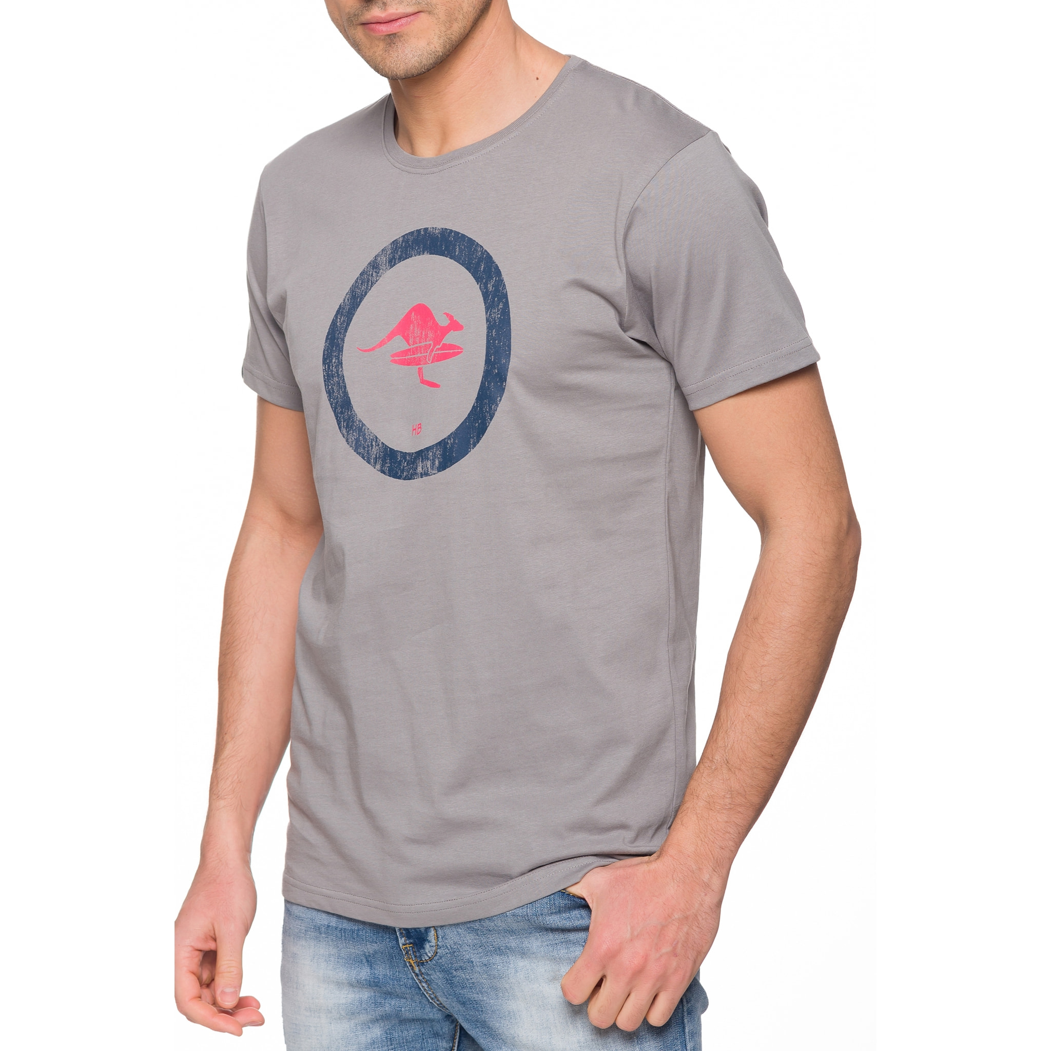 T-shirt in cotone 150 gr Hot Buttered Kailua Colore Grigio Chiaro.