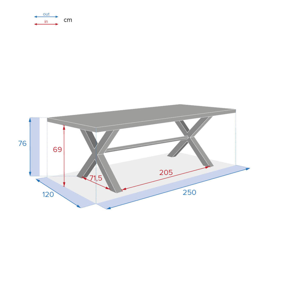 Table de jardin Xenia Acacia