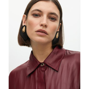 Camicia Oversize Effetto Cerato