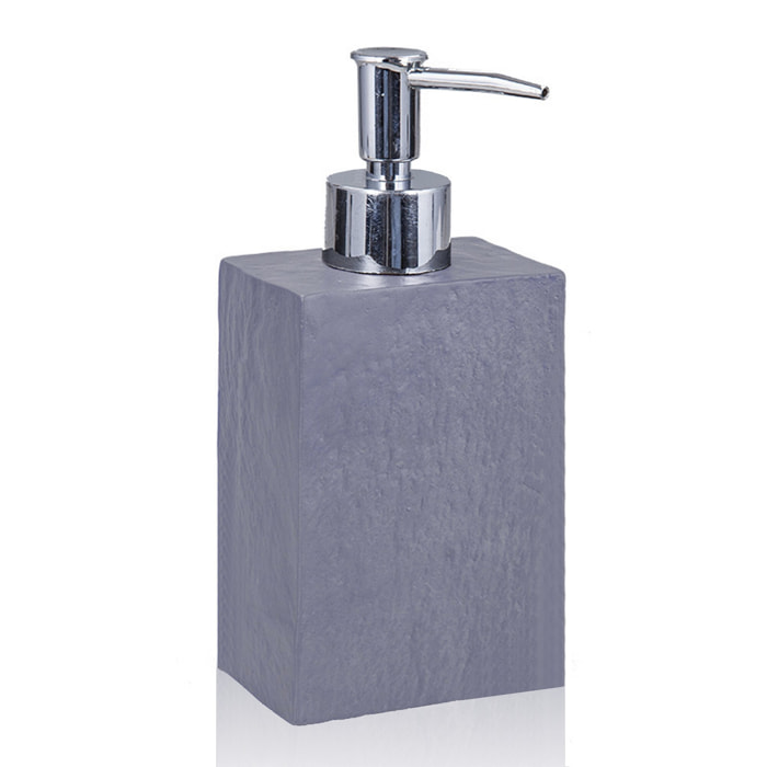 Distributeur de savon Tomasucci SLATE, en résine et plastique, gris, 7,5 × 5 × 10 cm