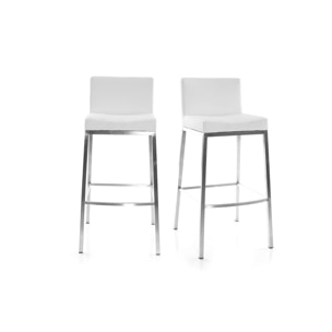 Tabourets design blanc H66 cm (lot de 2) EPSILON