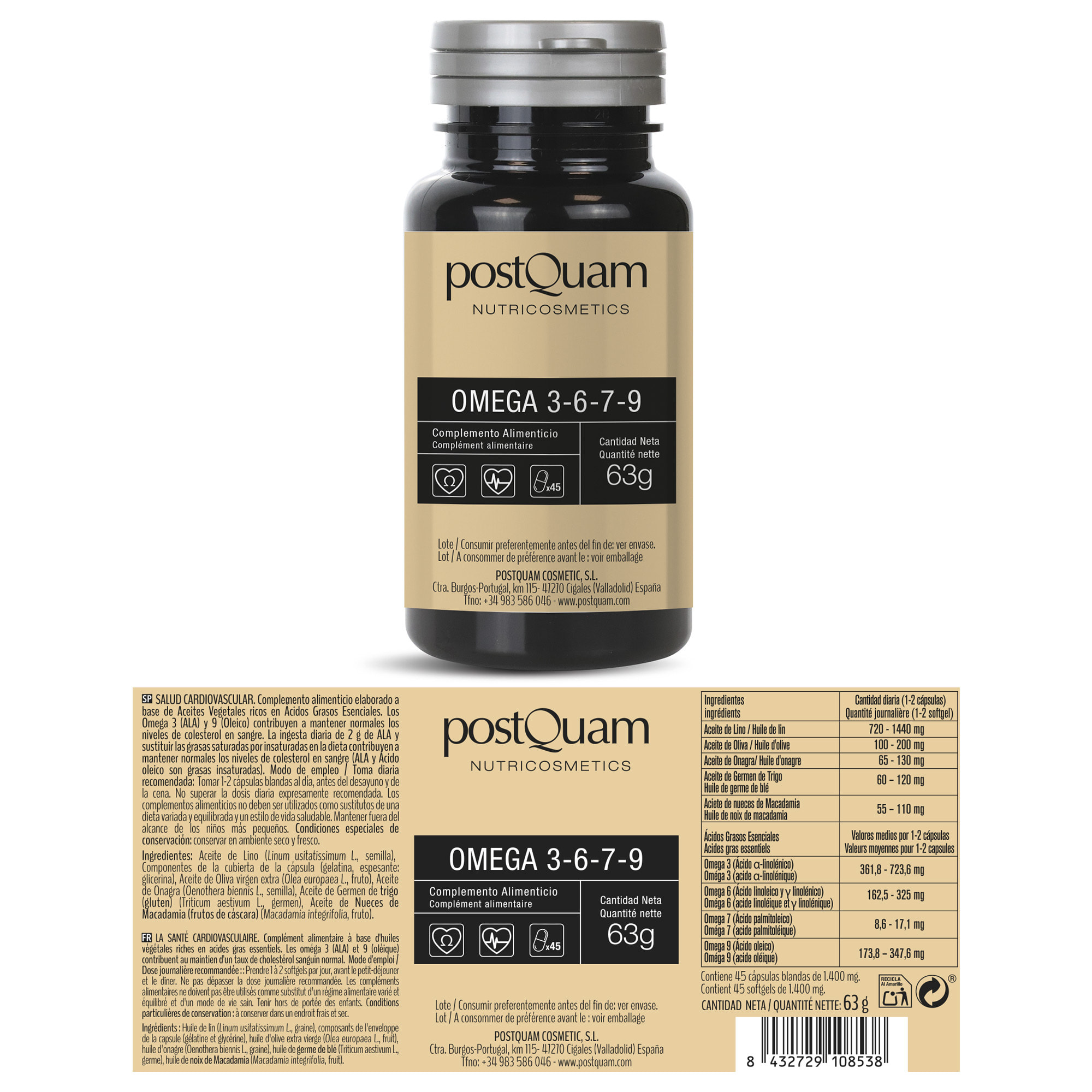 Omega 3 6 7 9 45 Perlas