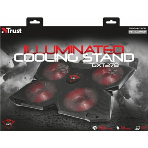 Support ordinateur portable TRUST Gaming GXT278 4 ventilateurs