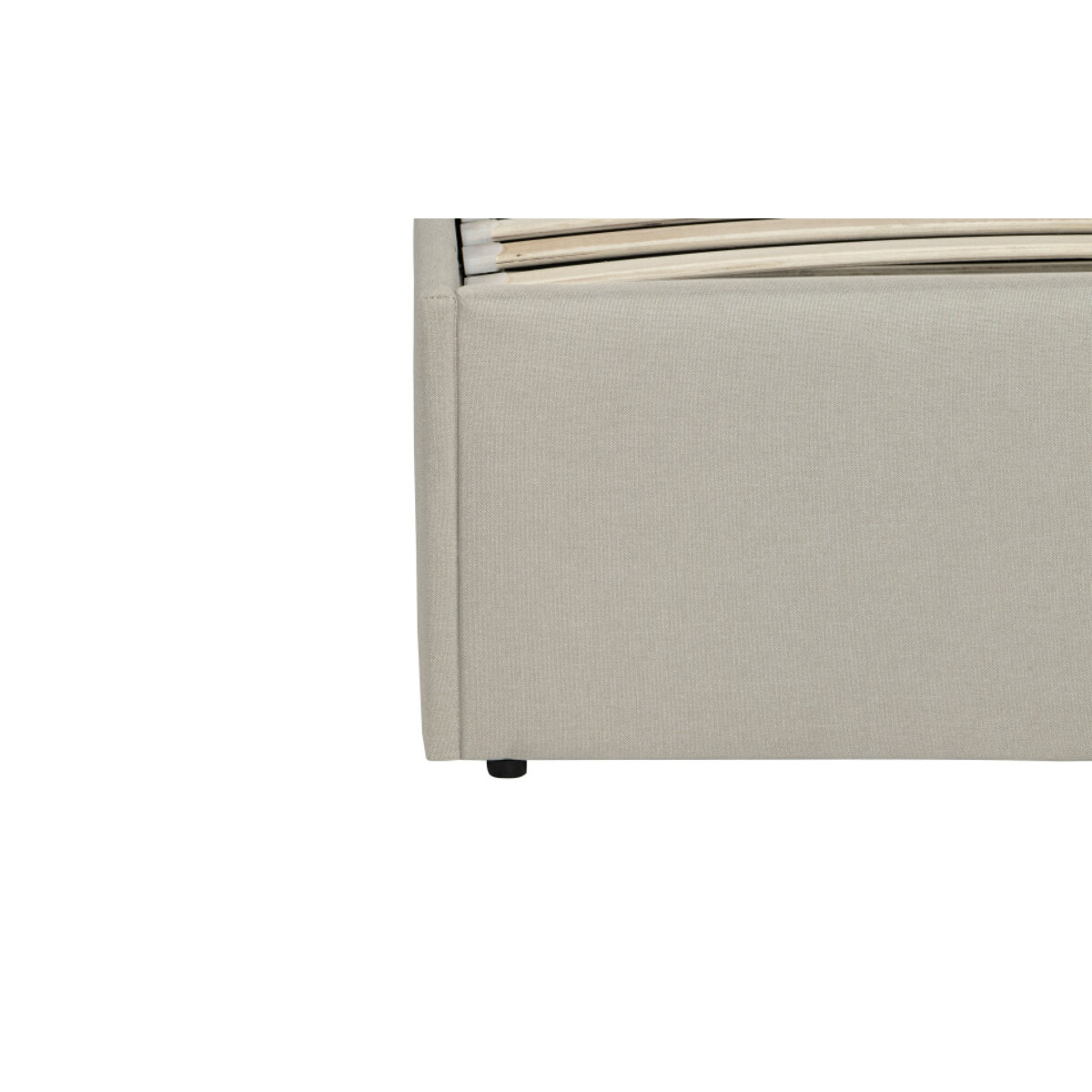 Lit avec tete de lit arrondie Louise - Beige