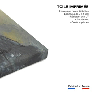 Tableau art abstrait nuances de gris Toile imprimée