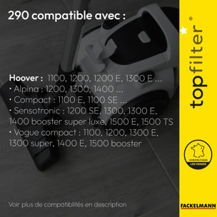 Lot de 4 packs de 4 sacs aspirateur 64290 Hoover Alpina TopFilter Premium
