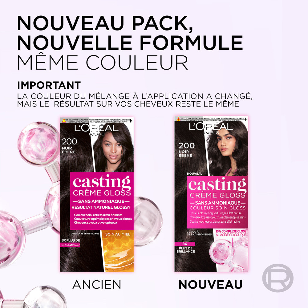 L'Oréal Paris Casting Crème Gloss Coloration 200 Noir ébène