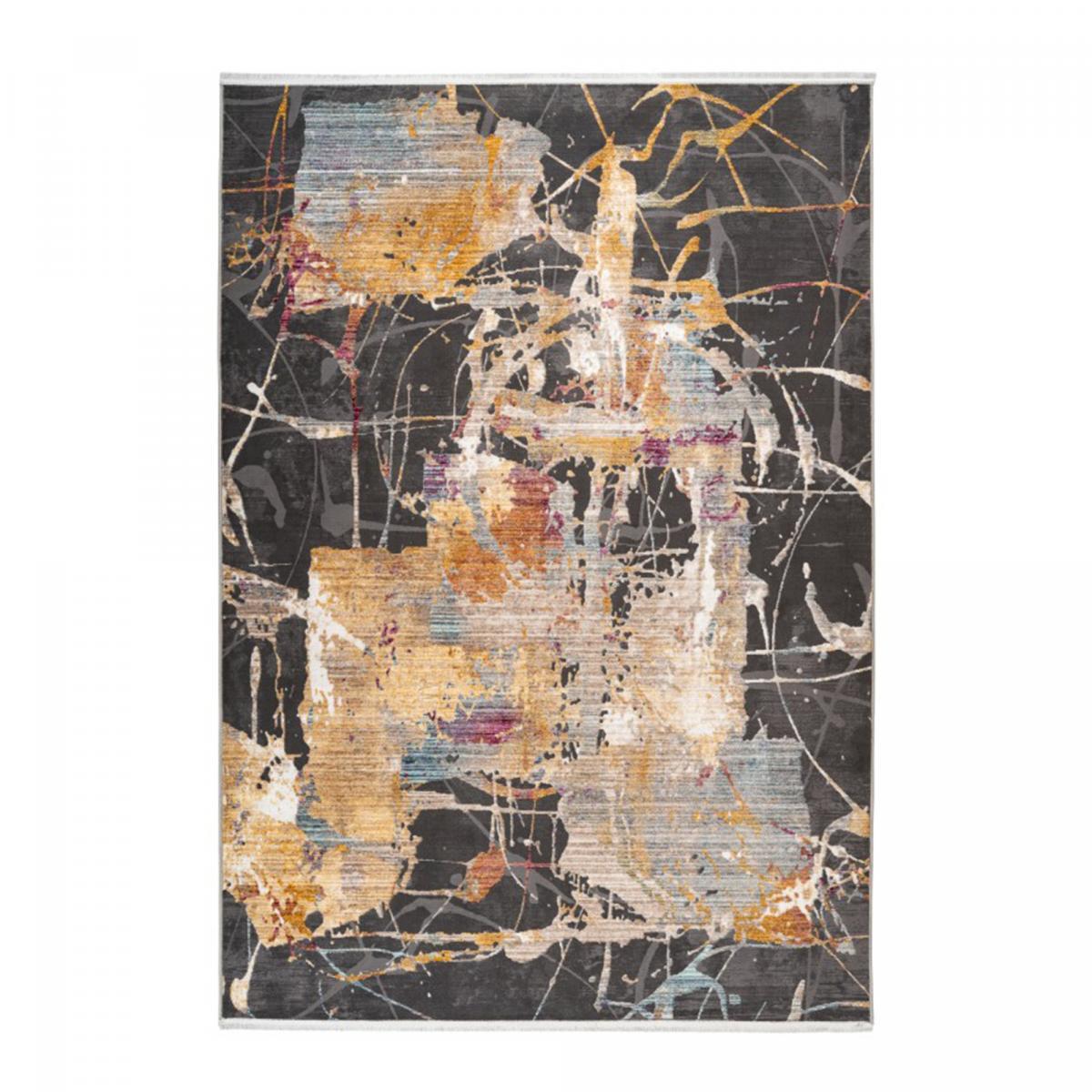 Tapis salon et chambre tissé motif abstrait LAGU