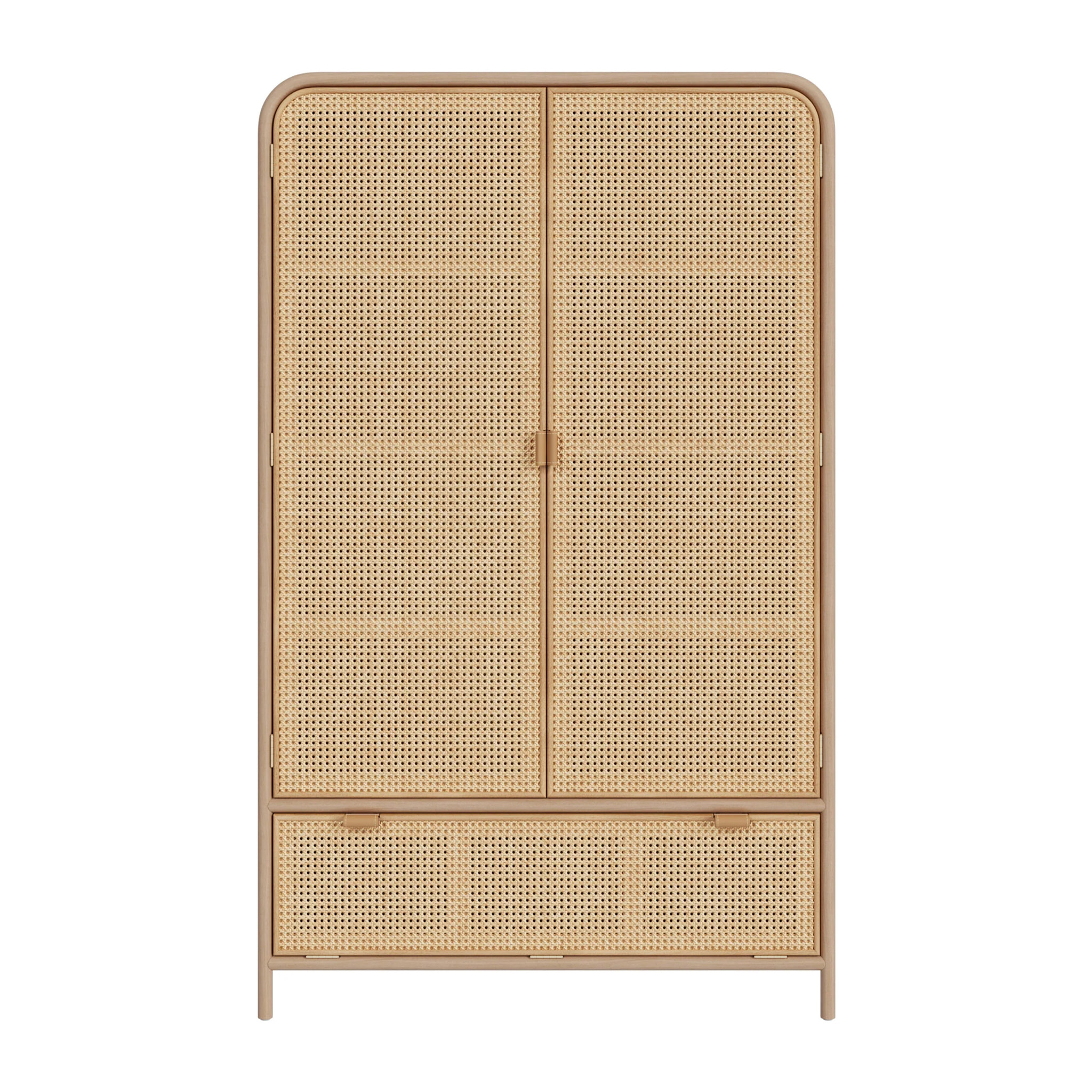 Armoire en bois massif de pin et de teck - Alata