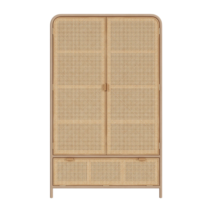 Armoire en bois massif de pin et de teck - Alata